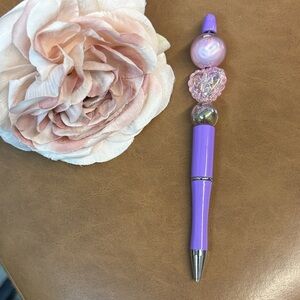 Purple Beaded Pen